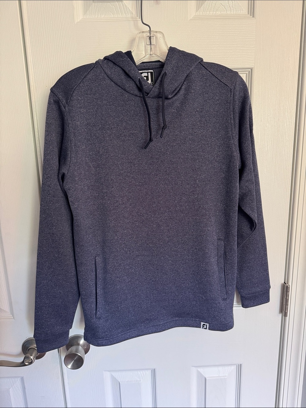 FootJoy Men's Heather Blue Hooded Pullover - Dark Gray